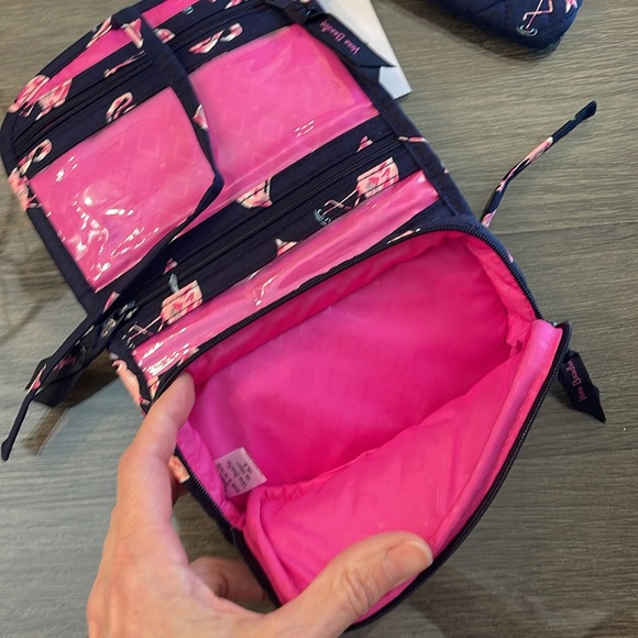 Vera Bradley Flamingo Fiesta Jewelry Case, Coin Purse, Medium Cosmetic Bag NWT - Picture 6 of 17